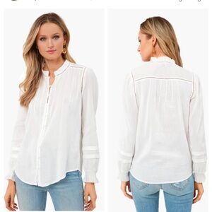 Faherty Willa Peasant Blouse Small